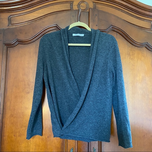 In Cashmere Classic All Season Open Front Wrap Cardigan - Picture 3 of 7